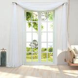 Pelmet Freehand Decoration, Pack of 2 Curtain for Cross Curtain Shop Curtain Wedding Decoration Curtain 130 x 550 cm (White)