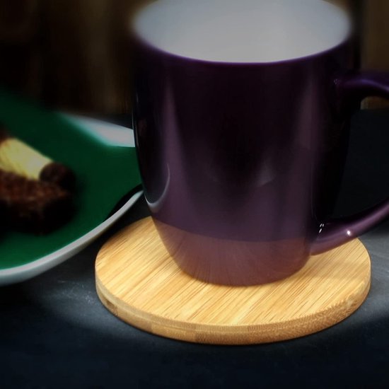 bamboe onderzetters, ronde onderzetters, onderzetters, onderzetters, diameter 11 cm, rond, 0,9 cm dikte (8 stuks)