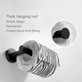 8-delige roestvrijstalen badkameraccessoireset, handdoekenrek, toiletrolhouder, handdoekring, kapstok, 2 zelfklevende haken, 2 scheermeshouders (zwart)