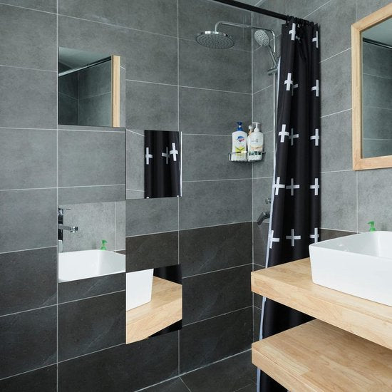 Pakket van 10 30 x 30 cm Spiegeltegels Zelfklevende Spiegelwandsticker Woonkamer Muur Kleine Spiegel om op te plakken Zelfklevende Spiegel voor Badkamer Thuis Spiegel