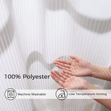 Gordijnen met ingestanste ringen, transparante gordijnen, voor slaapkamer, woonkamergordijn, 225 cm lang, overgordijnen, gordijnen met inslagringen, 140 cm breed