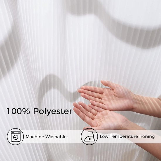 Gordijnen met ingestanste ringen, transparante gordijnen, voor slaapkamer, woonkamergordijn, 225 cm lang, overgordijnen, gordijnen met inslagringen, 140 cm breed