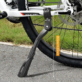 Fietsstandaard 24-29 inch, 3 gaten zijstandaard fiets, aluminium fietsstandaard basis, 35-41cm in hoogte verstelbare fietsstandaard, antislip achterstandaard voor racefiets, MTB, stadsfiets