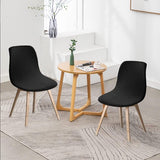 Shell Stoelhoezen Retro Stoelhoezen - Stretch Spandex Print Lounge Hoek - Stoelhoezen voor Eetkamer Keuken Feest Banket Club Home Decor (Zwart, Set van 2)