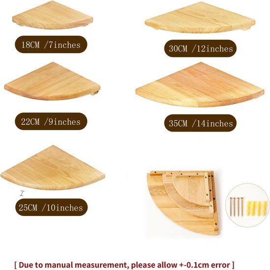 Eiken hoekplank zwevende planken hoek massief houten hoekwandplank voor badkamer keuken slaapkamer woonkamer