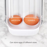 Eierhouder voor koelkast, eierdispenser, automatisch rollende eiercontainer, stapelbaar eierrek, eieropslag voor koelkast, eieropslag met uitneembare lade