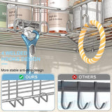 Hoek-doucheplank, set van 4, zelfklevende doucheplanken met zeephouder, geen boren, roestvrij staal, badkamer-douche-organizer, wandmontage, grote doucheplank (zilver)