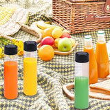 13 stuks heldere sapflessen van PET-kunststof, 400 ml lege smoothie-drinkflessen met deksel voor water, melk en andere zelfgemaakte dranken