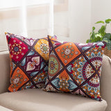 Set van 2 kussenhoezen, 40 x 80 cm, 100% katoen, kleurrijke kussensloop met ritssluiting, superzacht premium en hypoallergeen, supercomfortabele kussenhoes (Boho, Paisley)