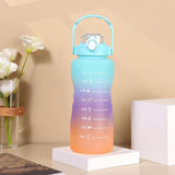 Drinkfles, sportdrinkfles, drinkfles met grote inhoud, 2 l/1000 ml, lekvrij, sportfles, sportfles voor fiets, camping, yoga, gym.