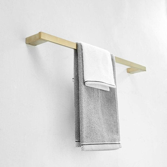 Badhanddoekhouder 50 cm roestvrij staal roségoudlook moderne handdoekhouder wandmontage