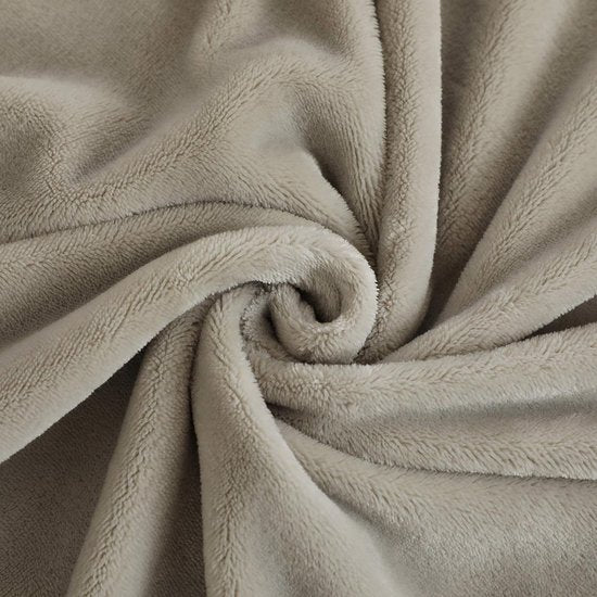 Fleecedeken/knuffeldeken - flanel, extra zacht en warm - kreukbestendig/verkleurt niet, te gebruiken als bedsprei of deken op de bank - 150 x 200 cm - Grijs