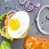 Eiformer Ovaal Set van 2 100% BPA-vrije premium platina-siliconen light/iron grey