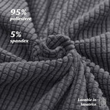 Beschermhoes voor het hoofdbord van het bed, rekbaar, 180-190 cm, stofdicht, verdikt, grijs