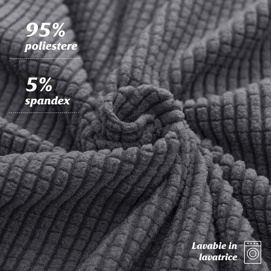 Beschermhoes voor het hoofdbord van het bed, rekbaar, 180-190 cm, stofdicht, verdikt, grijs