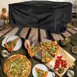 Beschermhoes voor pizzaoven, zwart, outdoor, waterdicht, voor accessoires, 55 x 55 x 27 cm