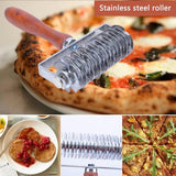 Pizza roosterroller, roestvrij stalen roosterroller, doe-het-zelf rolling cookie, roosterroller, voor het snijden van deeg, pizzabodes, bakken, keuken kunststof bakgereedschap, koekjesgebak