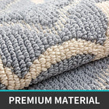 Deurmat binnen 50 x 80 cm, wasbaar, vuilvangmat, antislip, voetmat, binnen, waterabsorberende voetmatten, huisdeur, deurmat, deurmat, lichtgrijs