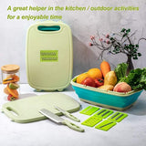 Multifunctionele snijplank, 9-in-1 opvouwbare snijplank, snijplankset met groentesnijder, draagbare afvoermand voor kampeeraccessoires, outdoor, festivals