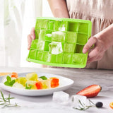 IJsblokjesvorm, 2 stuks ijsblokjeshouders met deksel, ijsblokjesvorm, siliconen, BPA-vrij, voor babypap invriezen, gekoelde dranken en whisky