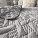 Sprei/sofaplaid, bedsprei, voor bank, dagelijks vlechtpatroon, deken, XXL-deken, sprei, grijs, 200 x 220 cm