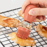 2 stuks oliefles met kwast siliconen, 2-in-1 oliefles siliconen kwast, olijfolie fles met kwast, oliedispenser met kwast voor keuken, bakken, koken, gebakkwast (180 ml / 6,3 oz)