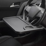 Autostuurbureau, zwarte draagbare stuurwieltafel, multifunctioneel stuurwielbureau, voedselstuurbureau, stuurwielcomputertafel voor de meeste voertuigen stuurwielen, 42 x 28 cm