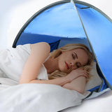 Mini-hoofdtent, pop-up tent mini, mini-hoofdtent, pop-up tent tegen de zon, strandopvang pop-up hond, mini-strandtent, ideaal voor strandkamperen en buitenactiviteiten (koningsblauw)