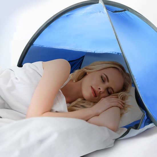 Mini-hoofdtent, pop-up tent mini, mini-hoofdtent, pop-up tent tegen de zon, strandopvang pop-up hond, mini-strandtent, ideaal voor strandkamperen en buitenactiviteiten (koningsblauw)