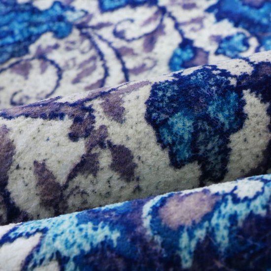 Vloerkleed Artistiek Traditioneel Woonkamer Slaapkamer Tapijt Antislip Kort Pluche Tapijten Zacht Modern Pluche Tapijten Geschikt voor Huisdecoratie (160 x 200 cm, Blauw)