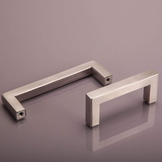 E8 Meubelhandvat, echt roestvrij staal, 10 x 10 mm, stanghandvat, relinghandvat
