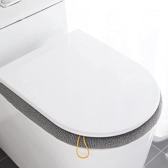 4 stuks wc-stoelhoezen, warm wc-zitkussen, wc-brilhoes, wasbaar, dik, wasbaar, rekbaar, geschikt voor de meeste toiletten