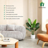 kunstmatige paradijsvogelplant 150 cm kunstmatige tropische palmboom met 10 bladeren perfecte kunstplanten in pot voor binnen en buiten thuis kantoor tuin moderne decoratie (1 pak)