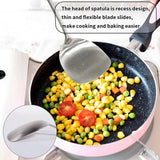 Roestvrijstalen wokspatel, wokspatel met hittebestendig houten handvat, comfortabele grip design lepel voor keuken, 38.9 cm