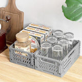 2 stuks opvouwbare opbergmand kunststof opbergkisten voor keuken, slaapkamer, werkkamer (2 stuks roze + 2 stuks grijs, 40 x 30 x 15 cm)