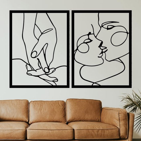 Metalen Muurkunst, Wanddecoratie, Metalen Muurfoto, Silhouet Wanddecoratie, Menselijk Gezicht Draad Kunst Decoratie, Abstract Menselijk Gezicht Huisdecoratie, Kamerdecoratie, Slaapkamer Decoratie