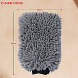 Microfiber washandje auto grote shaggy handschoen wassen handschoen pluisvrij - verpakking van 2 stuks Microfiber washandje voor de auto, grote shaggy handschoen, washandschoen zonder pluis - verpakking van 2 stuks.