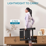 Trapladder, 2 treden inklapbaar aluminium vouwtrap, trapladder met breed anti-slip pedaal, draagbare vouwladder, opvouwbaar, huishoudelijk opstap, lichte staande ladder tot 150 kg, zwart