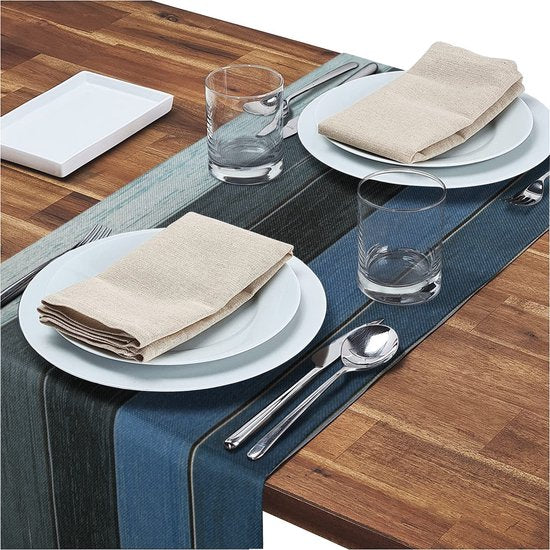 Tafelloper Modern Woonkamer Tafelloper Grijs Herfst Tafelloper Placemats Tafelloper Blauw Grijs Tafelmatten voor Eettafel Feest Bruiloft Tafelloper Linnen 40 x 140 cm Marineblauw Tafelloper Winter