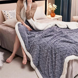 Pluizige Sherpa knuffeldeken - hoogwaardige schapendeken, superzachte fleecedeken als bankdeken, sprei of woondeken, bankdeken, blauw, 150 x 200 cm