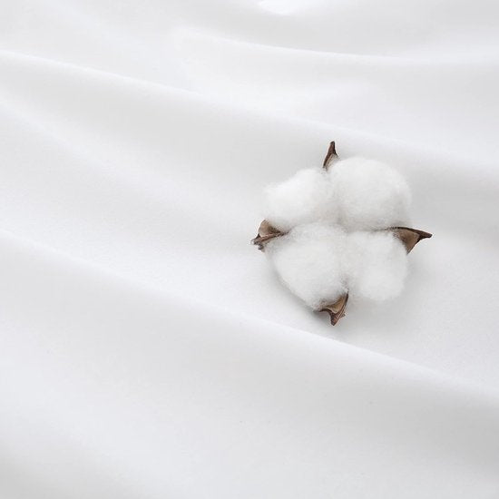 Beddengoed, 155 x 220 cm, katoen, wit, beddengoedsets 155 x 220 cm, dekbedovertrek, 3-delig met 2 kussenslopen 80 x 80 cm, Oeko-Tex beddengoed met ritssluiting