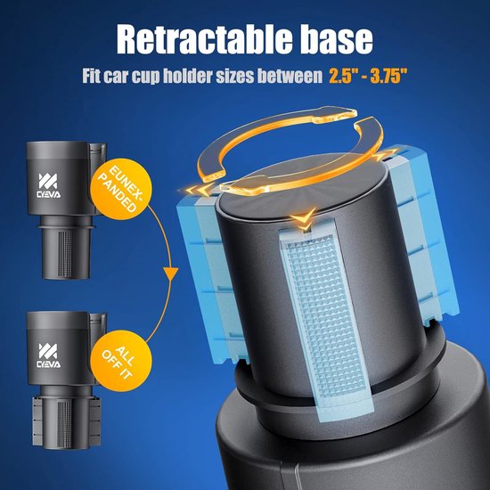 autobekerhouder, bekerhouder, autofriethouder, dienblad voor autobekerhouder, met dienbladhouder, afneembare dienbladtafel