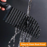 2 stuks gekleurd mes voor gekarteld snijden van roestvrij staal, golvend aardappelmes, golfmes, golfsnijmes voor groenten, fruit, fruit, aardappel, zwart