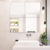 8 stuks zelfklevende spiegeltegels, 26 x 26 cm