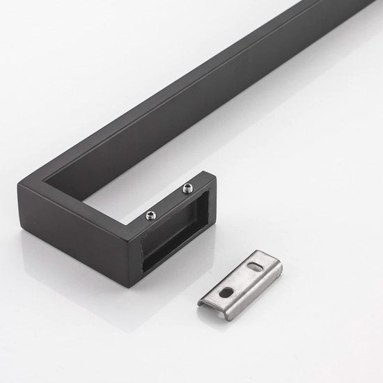 Handdoekrek SUS 304 roestvrij staal mat zwarte afwerking handdoekrek badkamer handdoekrek muur gemonteerd, 60cm / 24 Inch