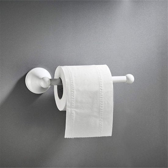 Toiletrolhouder zonder deksel Messing Badkamer Toiletrolhouder wandmontage, Wit