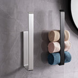 Towel Rail No Drilling Black Self-Adhesive Towel Rail Wall Mounted Towel Holder Adhesive for Bathroom, Bedroom, Kitchen