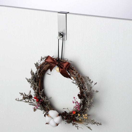 Deurhaken van roestvrij staal 4 stuks - Kledinghaken Geen boren voor de achterdeur Garderobehaken