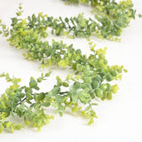 Kunstmatige Eucalyptus Garland 2 Packs 6ft Levensechte Groene Wijnstok Hangende Garland Plant voor Bruiloft Achtergrond Boog Wanddecoratie