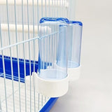 Voeder/drinker, 2 stuks, 100 cc, metaal, met feeder, drinker, swing, jumper emmer, kleur willekeurig